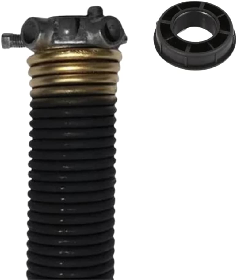 Garage Door Torsion Spring (250 x 1.75 x 33) | 1" Nylon Bushing | Left Hand Wound Replacement (Right Side) (Cone Color: Black)