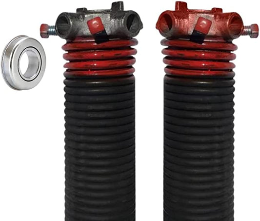 Alcan Garage Door Torsion Springs (225 x 1.75 x 29) | 1" ID Steel Bearing | Left and Right Hand Wound Replacement (Pair)
